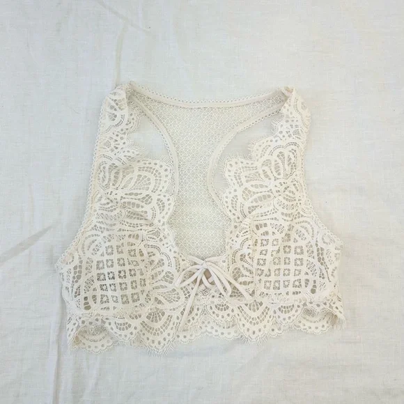 Victoria's Secret Dream Angels Pale Pink Lace Up Bralette with Racerback - Picture 3 of 9